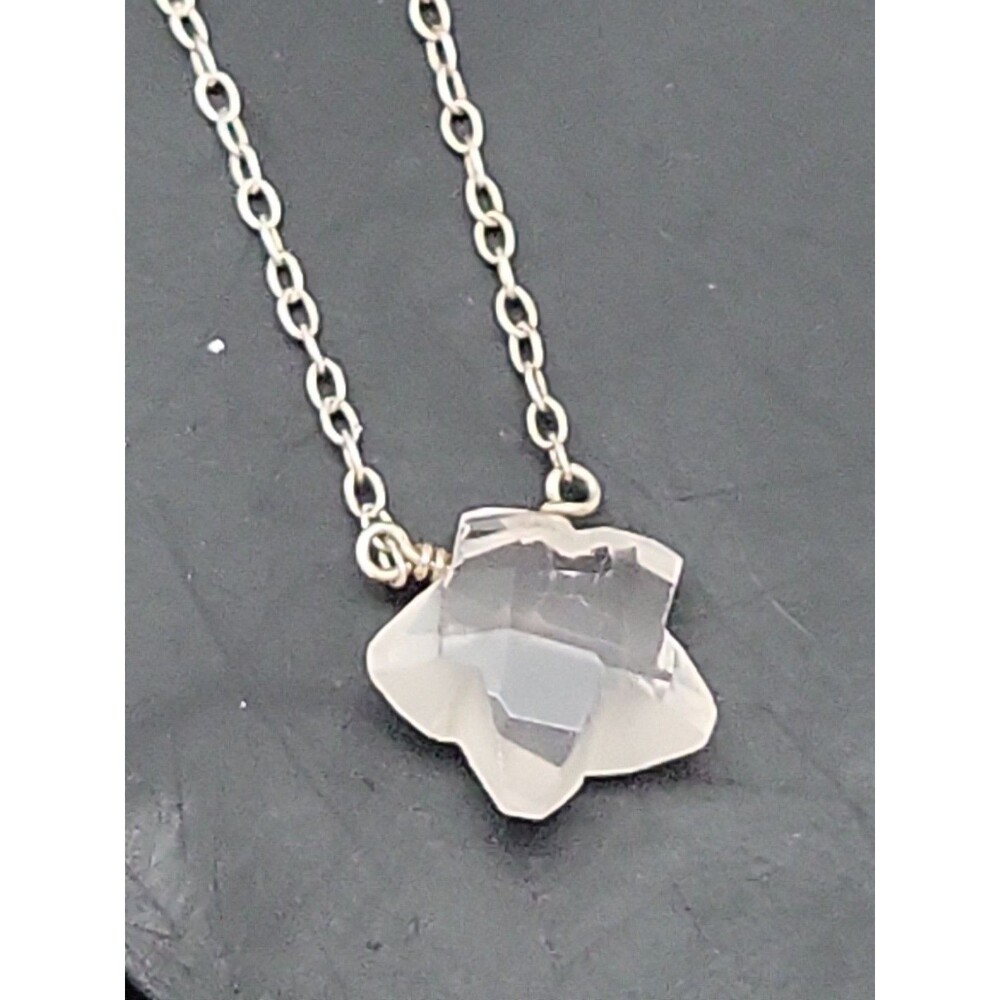 Rainbow Moonstone Star Necklace Earthly Elan Silvertone Delicate